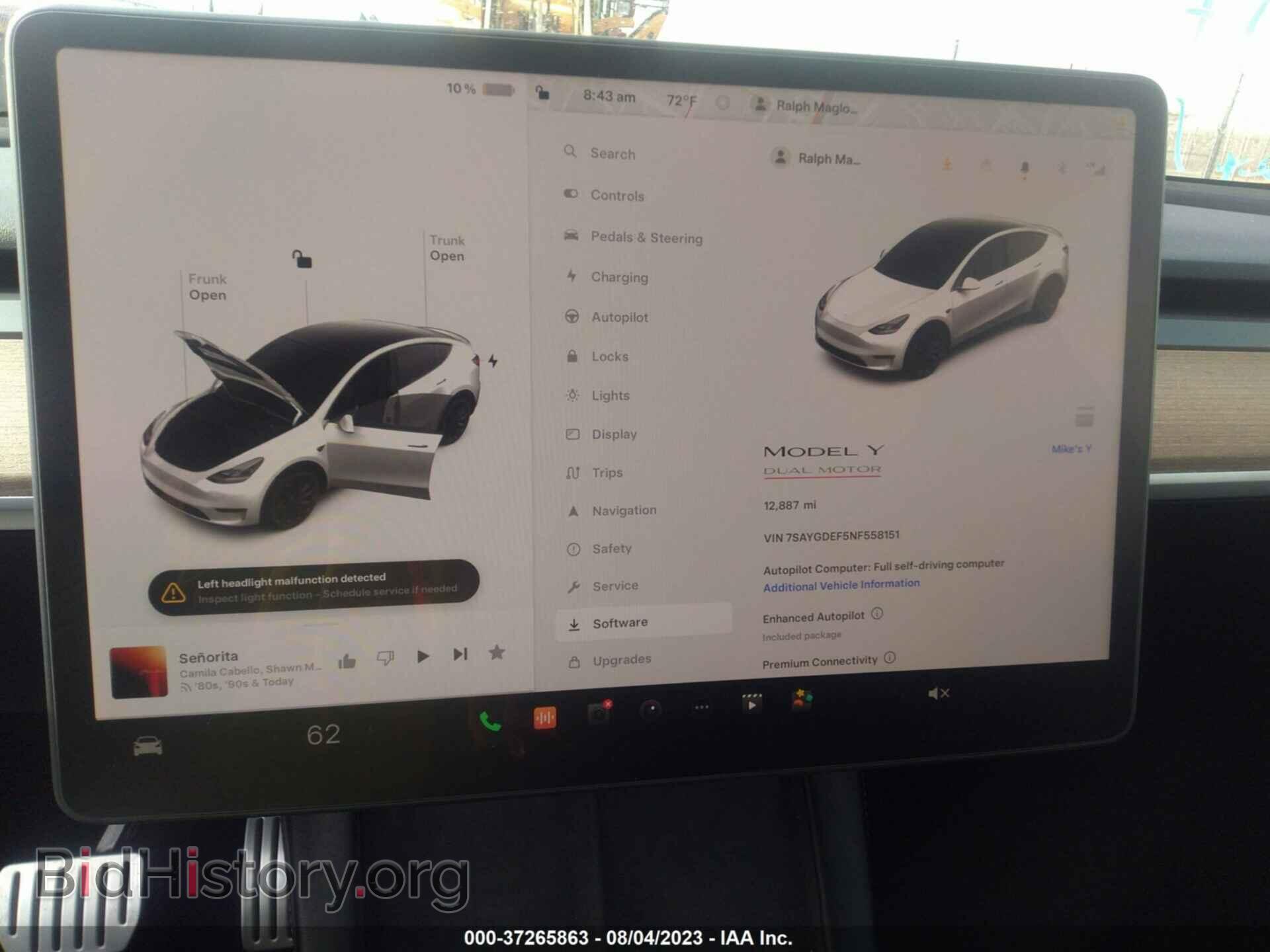 2022 TESLA MODEL Y - VIN: 7SAYGDEF5NF558151 - Photo 18