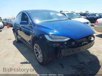 2018 Tesla MODEL X 75d/100d/P100D, синий — VIN 5YJXCDE21JF140066, IAAI