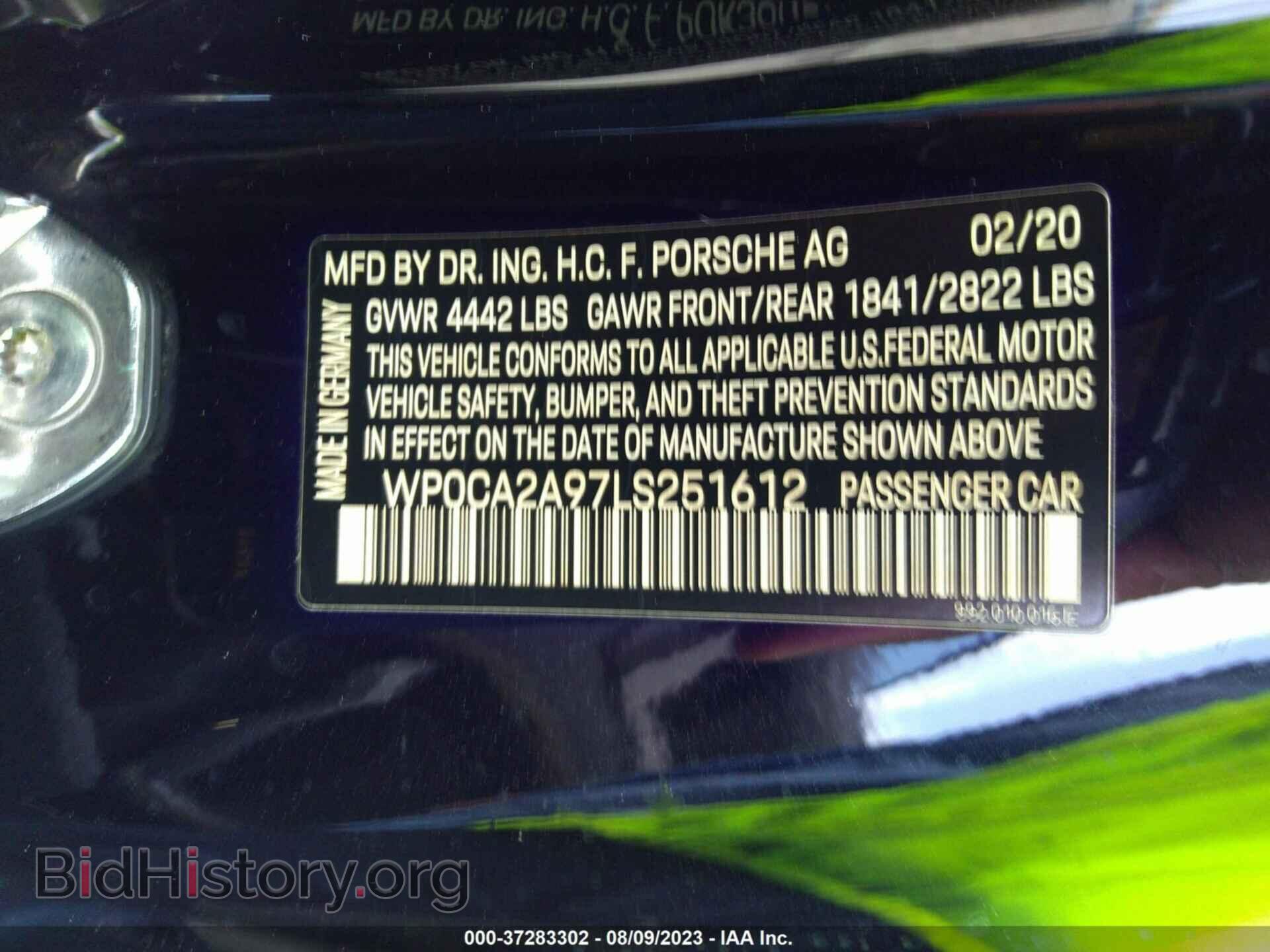 2020 PORSCHE 911 - VIN: WP0CA2A97LS251612 - Фото 9