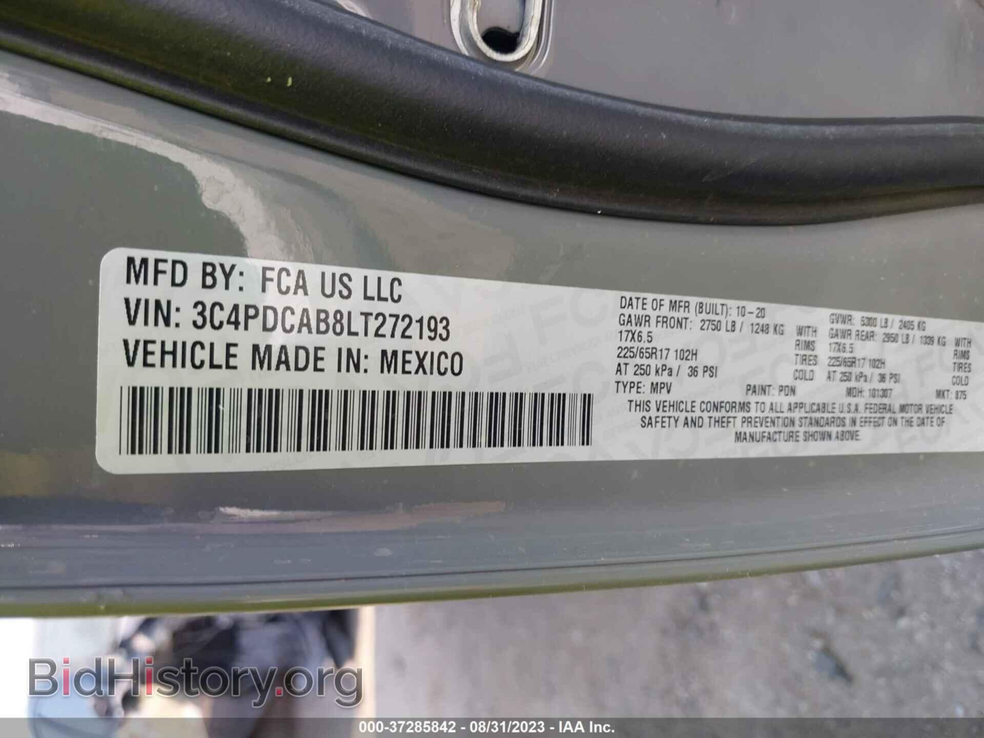 2020 DODGE JOURNEY - VIN: 3C4PDCAB8LT272193 - Фото 9