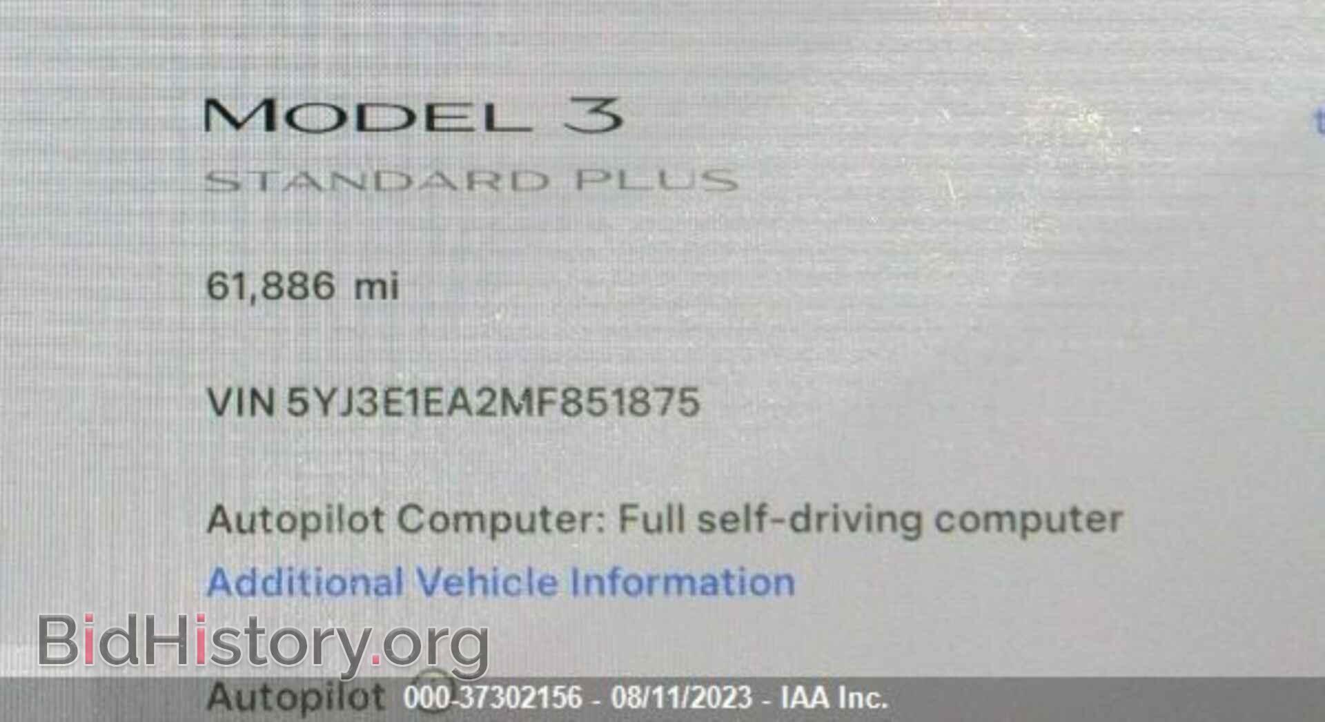 2021 TESLA MODEL 3 - VIN: 5YJ3E1EA2MF851875 - Photo 9