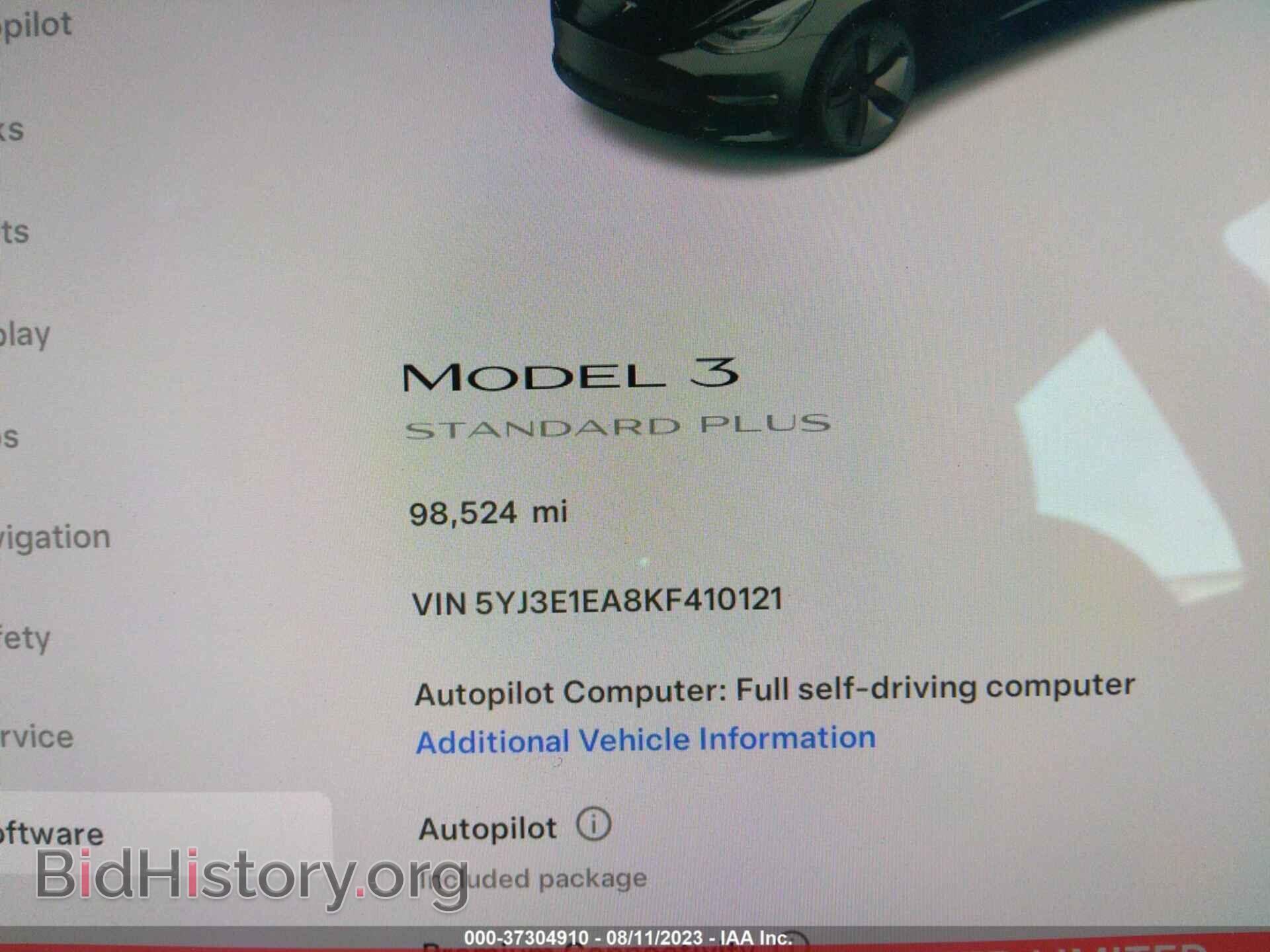 2019 TESLA MODEL 3 - VIN: 5YJ3E1EA8KF410121 - Фото 7