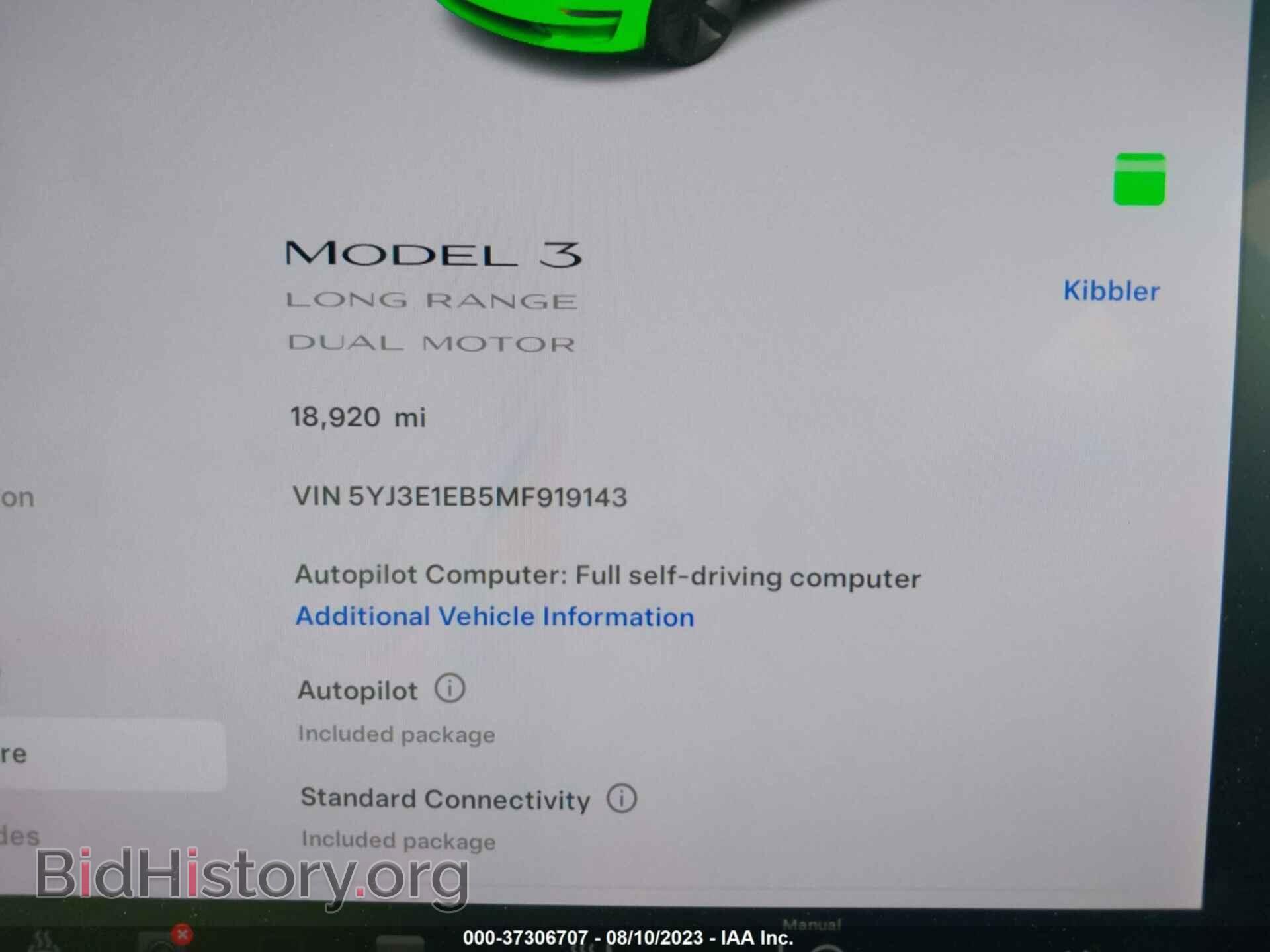 2021 TESLA MODEL 3 - VIN: 5YJ3E1EB5MF919143 - Фото 7