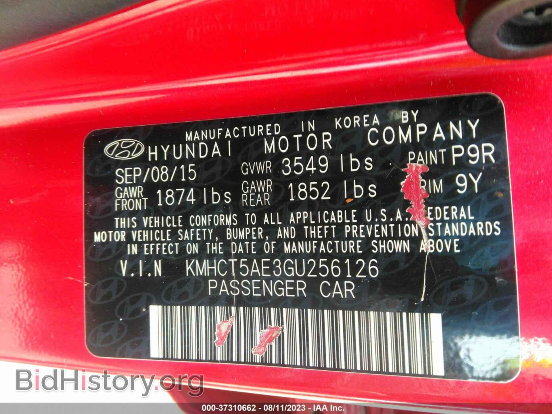2016 HYUNDAI ACCENT - VIN: KMHCT5AE3GU256126 - Фото 9