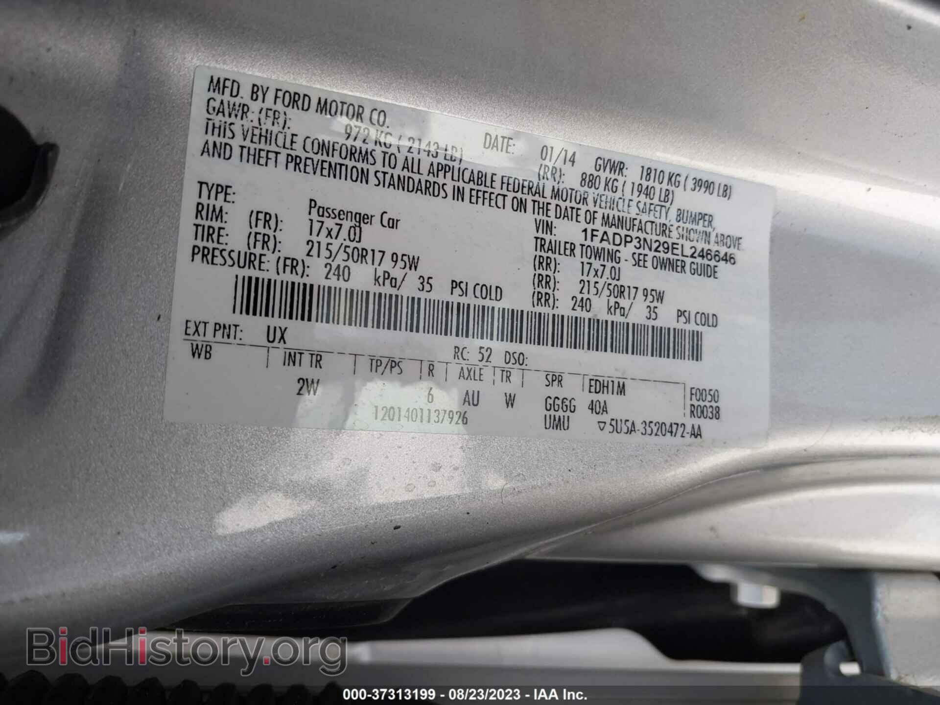 2014 FORD FOCUS - VIN: 1FADP3N29EL246646 - Photo 9
