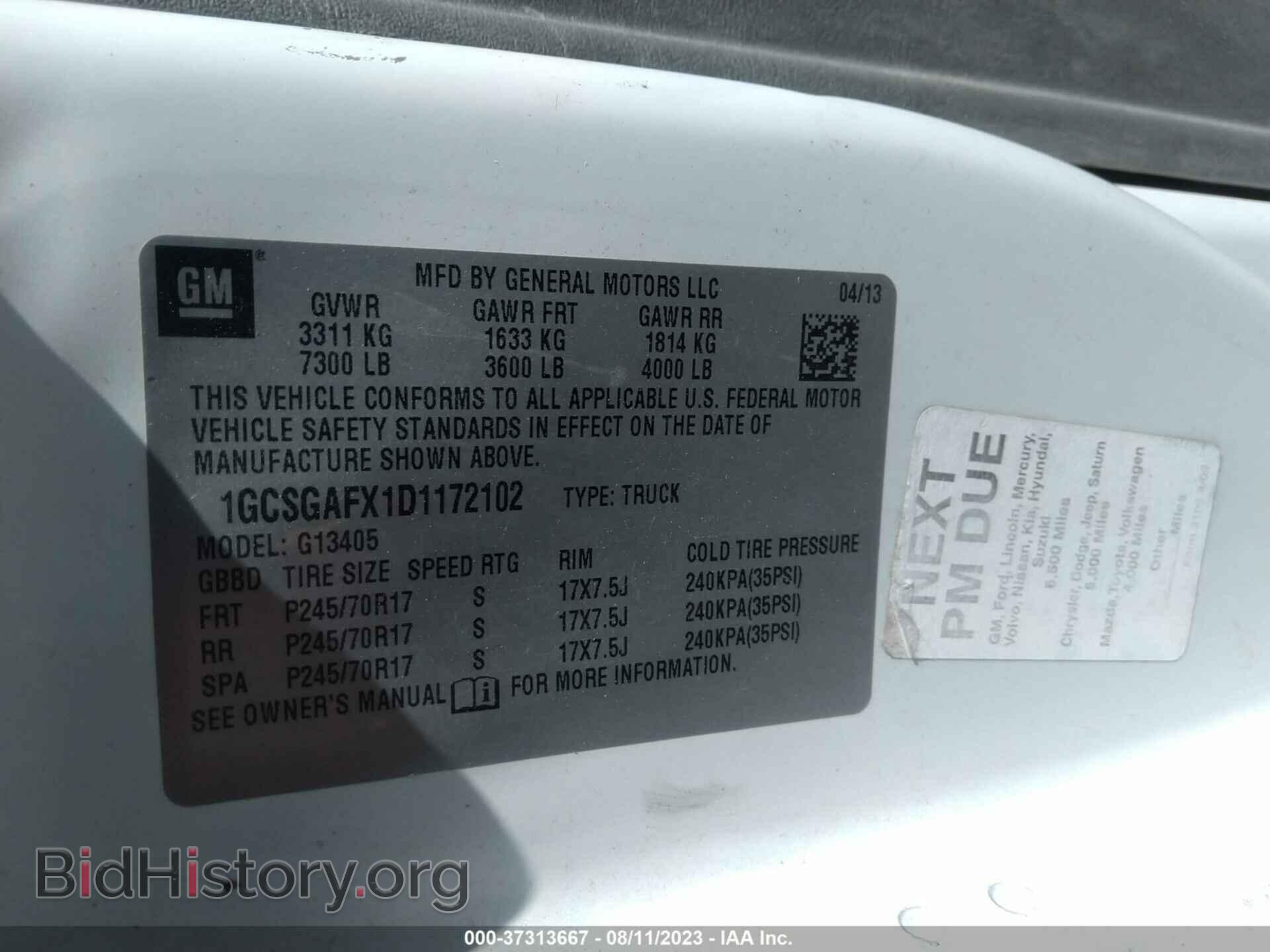 2013 CHEVROLET EXPRESS CARGO VAN - VIN: 1GCSGAFX1D1172102 - Photo 9