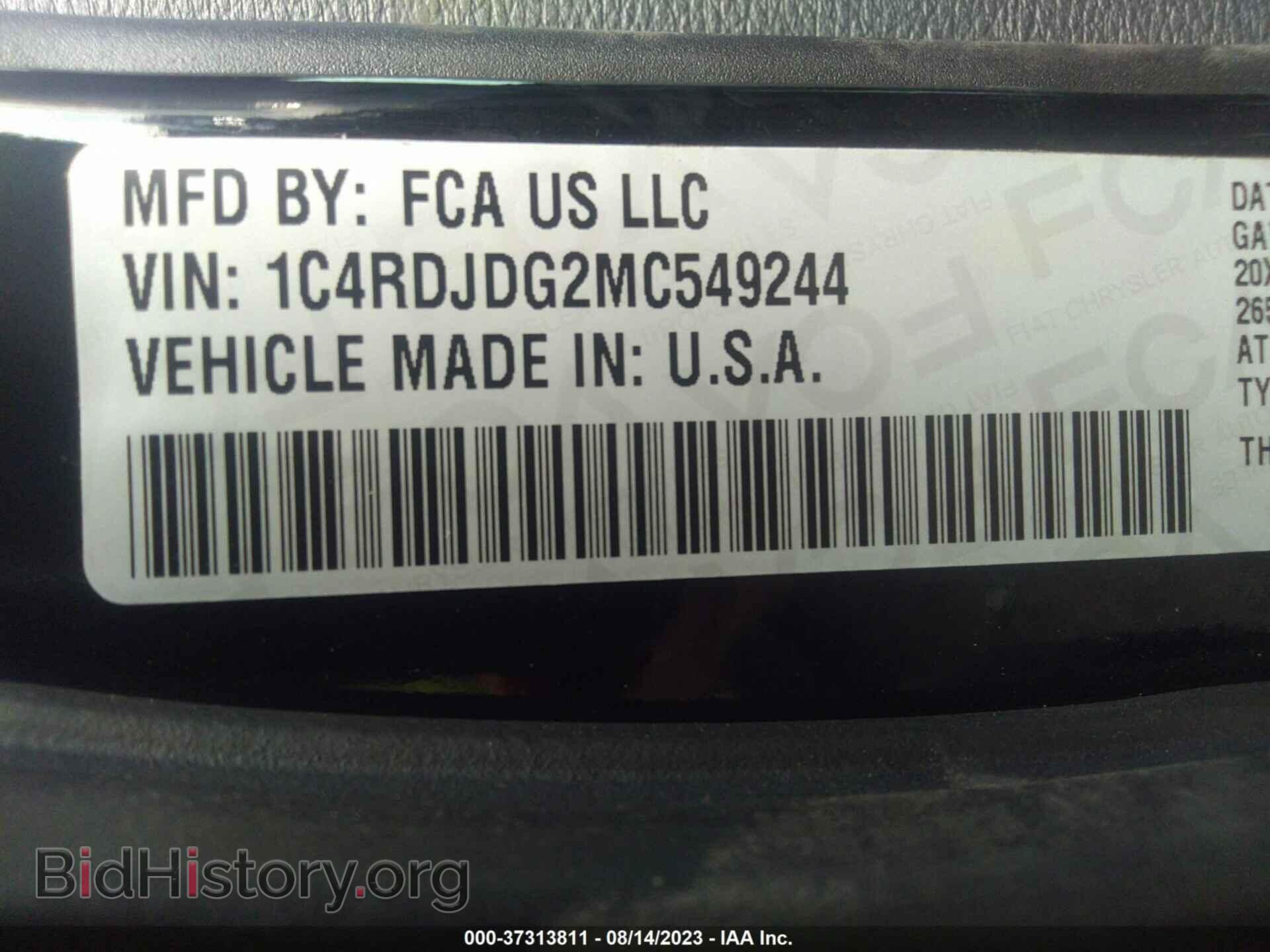 2021 DODGE DURANGO - VIN: 1C4RDJDG2MC549244 - Photo 9