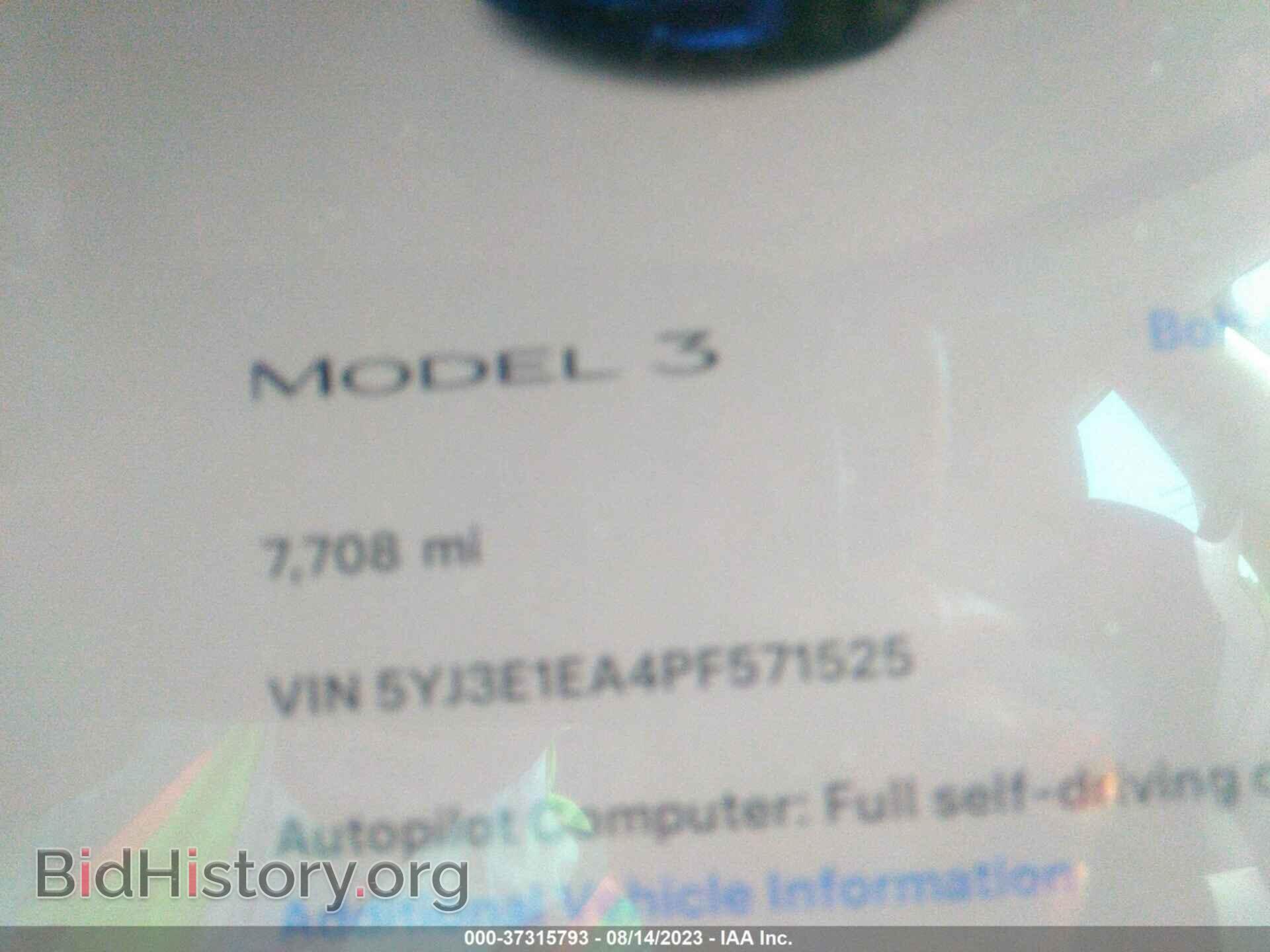 2023 TESLA MODEL 3 - VIN: 5YJ3E1EA4PF571525 - Фото 7