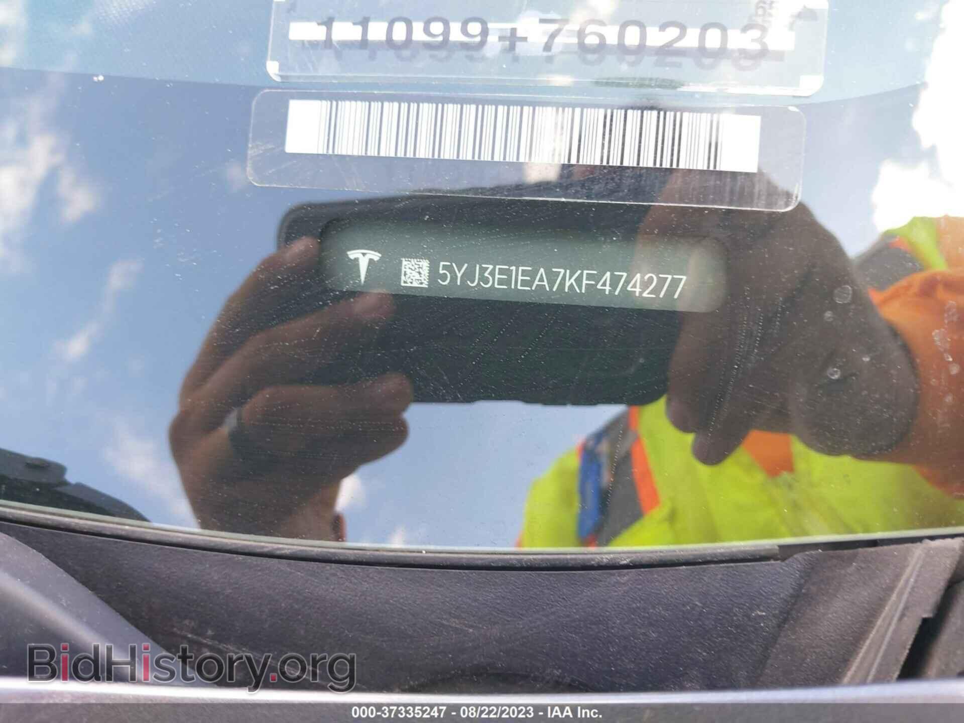 2019 TESLA MODEL 3 - VIN: 5YJ3E1EA7KF474277 - Фото 9