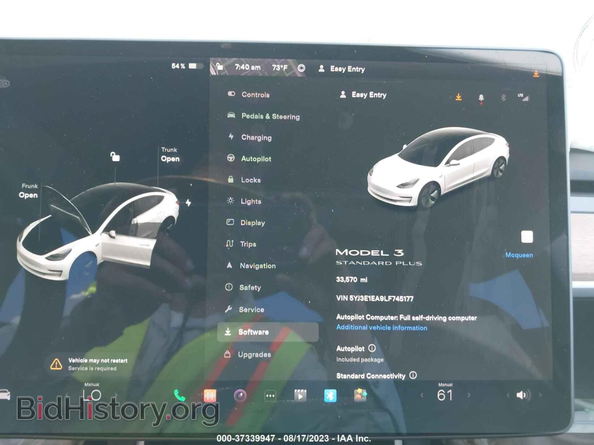 2020 TESLA MODEL 3 - VIN: 5YJ3E1EA9LF745177 - Фото 7