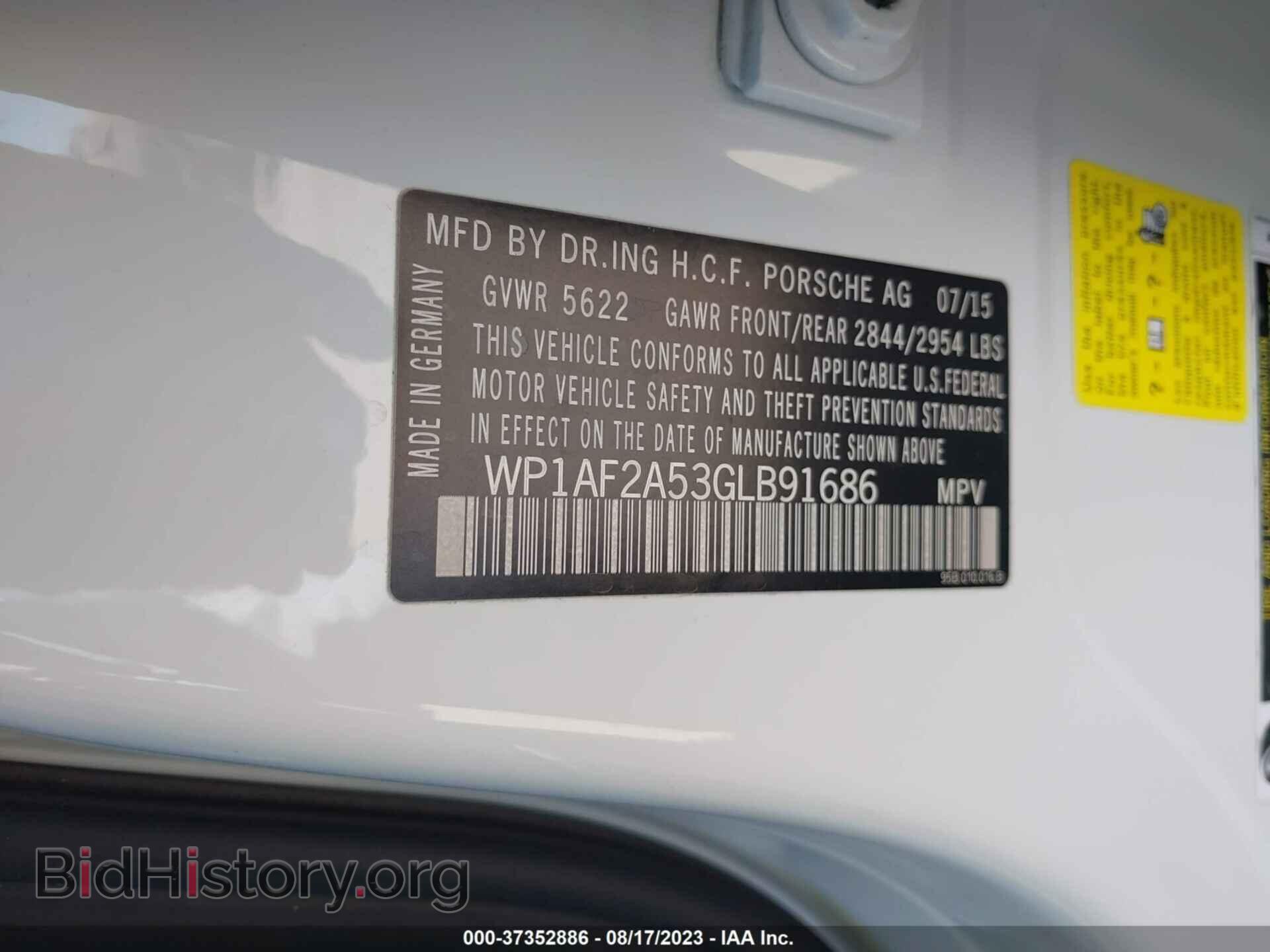 2016 PORSCHE MACAN - VIN: WP1AF2A53GLB91686 - Фото 9