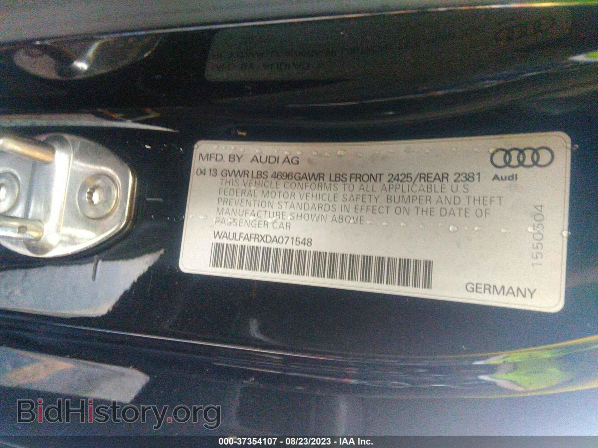 2013 AUDI A5 - VIN: WAULFAFRXDA071548 - Photo 9