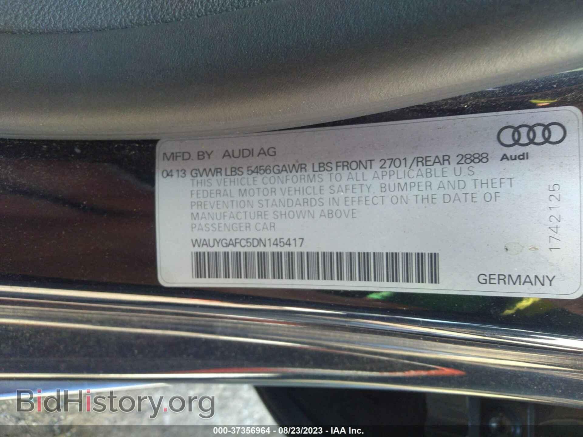 2013 AUDI A7 - VIN: WAUYGAFC5DN145417 - Фото 9