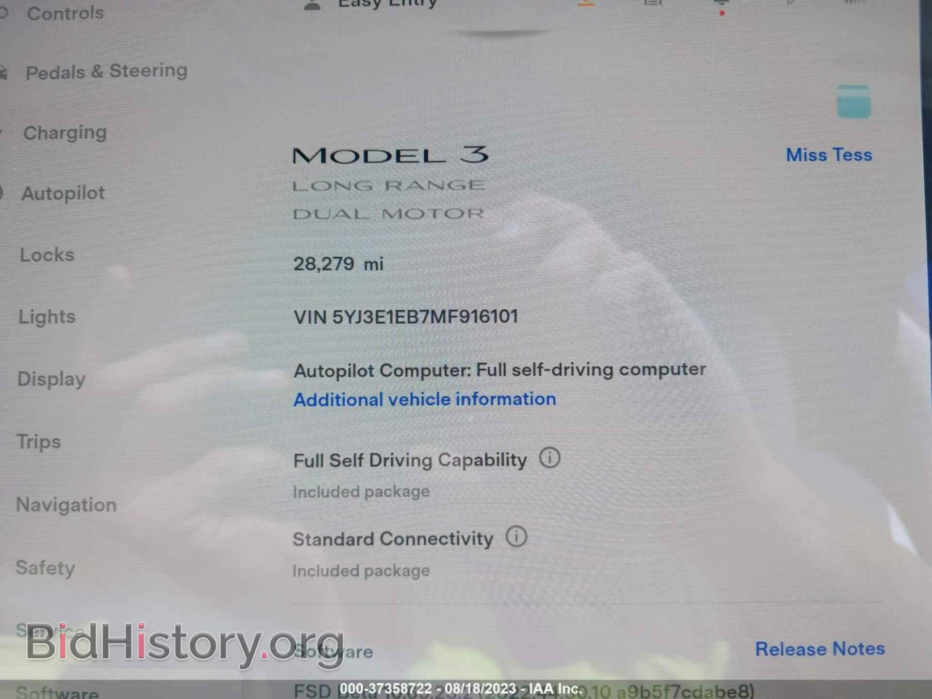 2021 TESLA MODEL 3 - VIN: 5YJ3E1EB7MF916101 - Photo 7