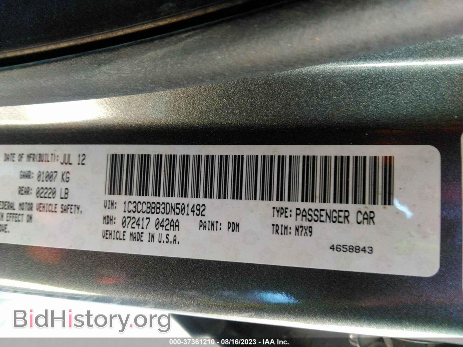 2013 CHRYSLER 200 - VIN: 1C3CCBBB3DN501492 - Photo 9