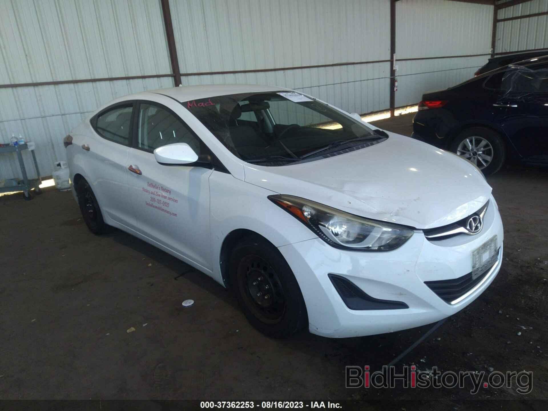 Photo 5NPDH4AE8GH772352 - HYUNDAI ELANTRA 2016