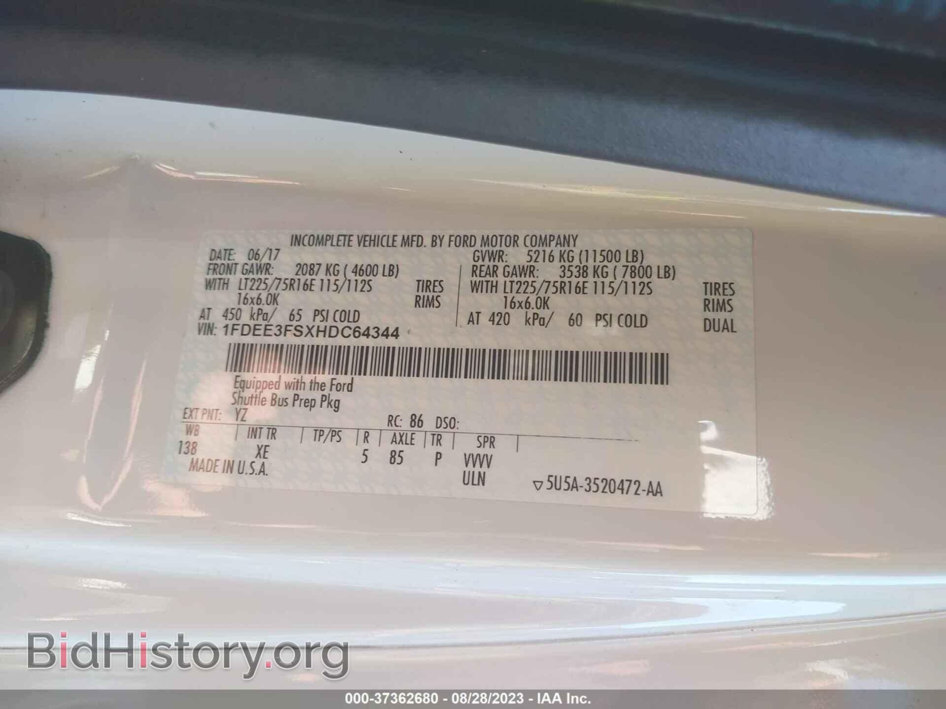 2018 FORD E-350 CUTAWAY - VIN: 1FDEE3FSXJDC64344 - Фото 9