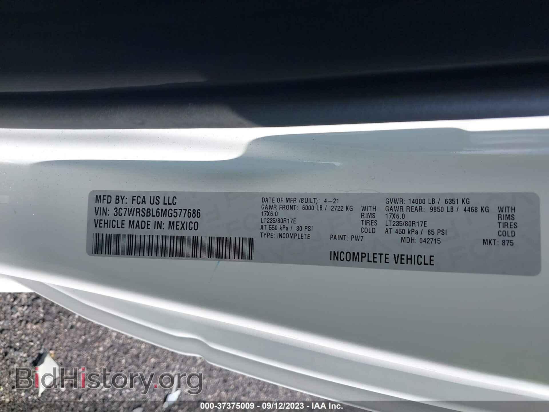 2021 RAM 3500 CHASSIS CAB - VIN: 3C7WRSBL6MG577686 - Photo 9