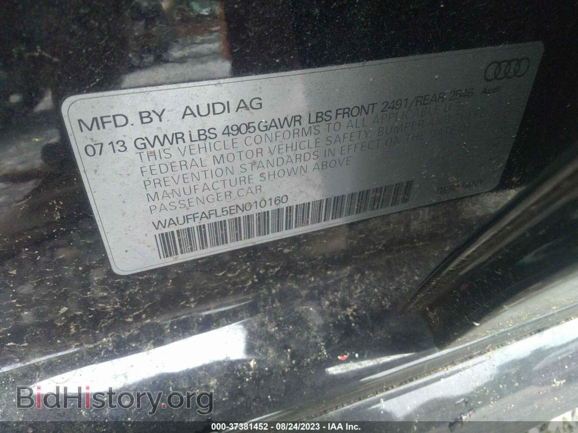 2014 AUDI A4 - VIN: WAUFFAFL5EN010160 - Photo 9