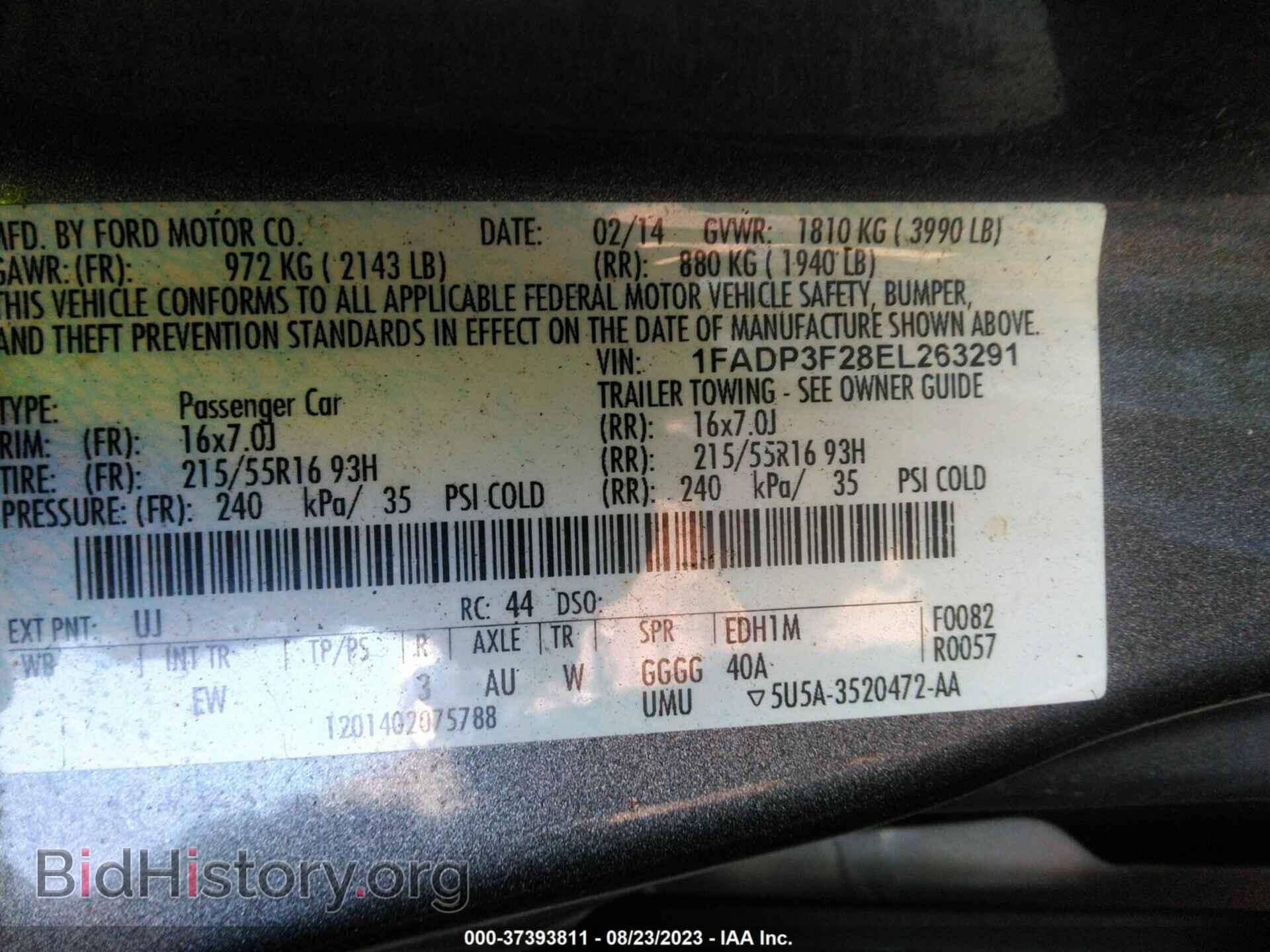 2014 FORD FOCUS - VIN: 1FADP3F28EL263291 - Photo 9