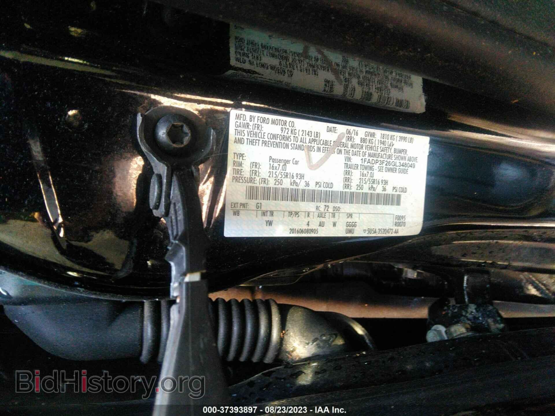 2016 FORD FOCUS - VIN: 1FADP3F26GL348049 - Фото 9
