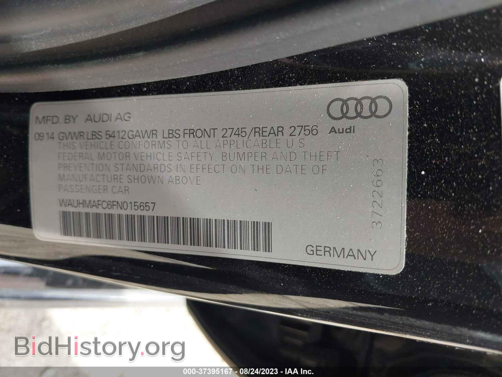 2015 AUDI A6 - VIN: WAUHMAFC6FN015657 - Фото 9