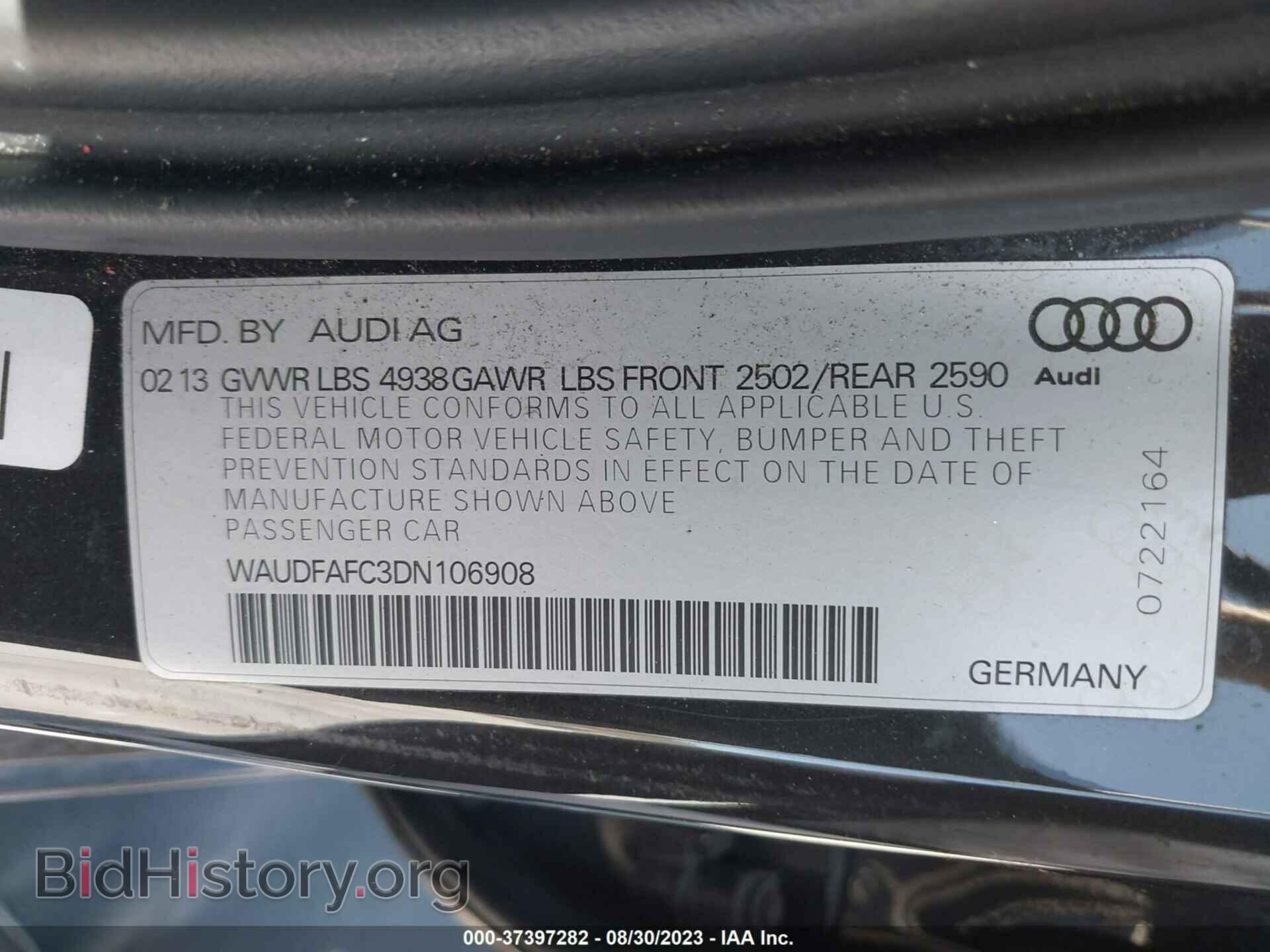 2013 AUDI A6 - VIN: WAUDFAFC3DN106908 - Photo 9