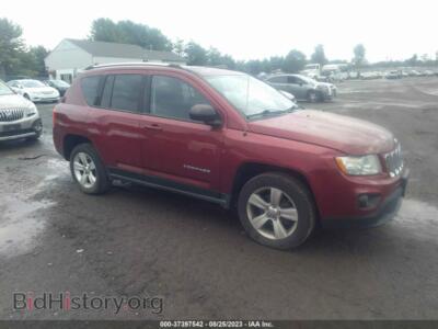 2012 Jeep COMPASS Latitude, темно-бордовый — VIN 1C4NJDEB8CD524451, IAAI