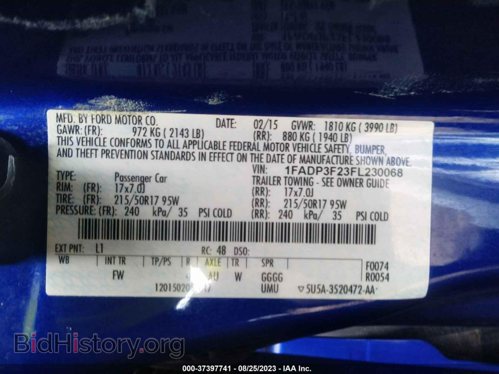 2015 FORD FOCUS - VIN: 1FADP3F23FL230068 - Photo 9