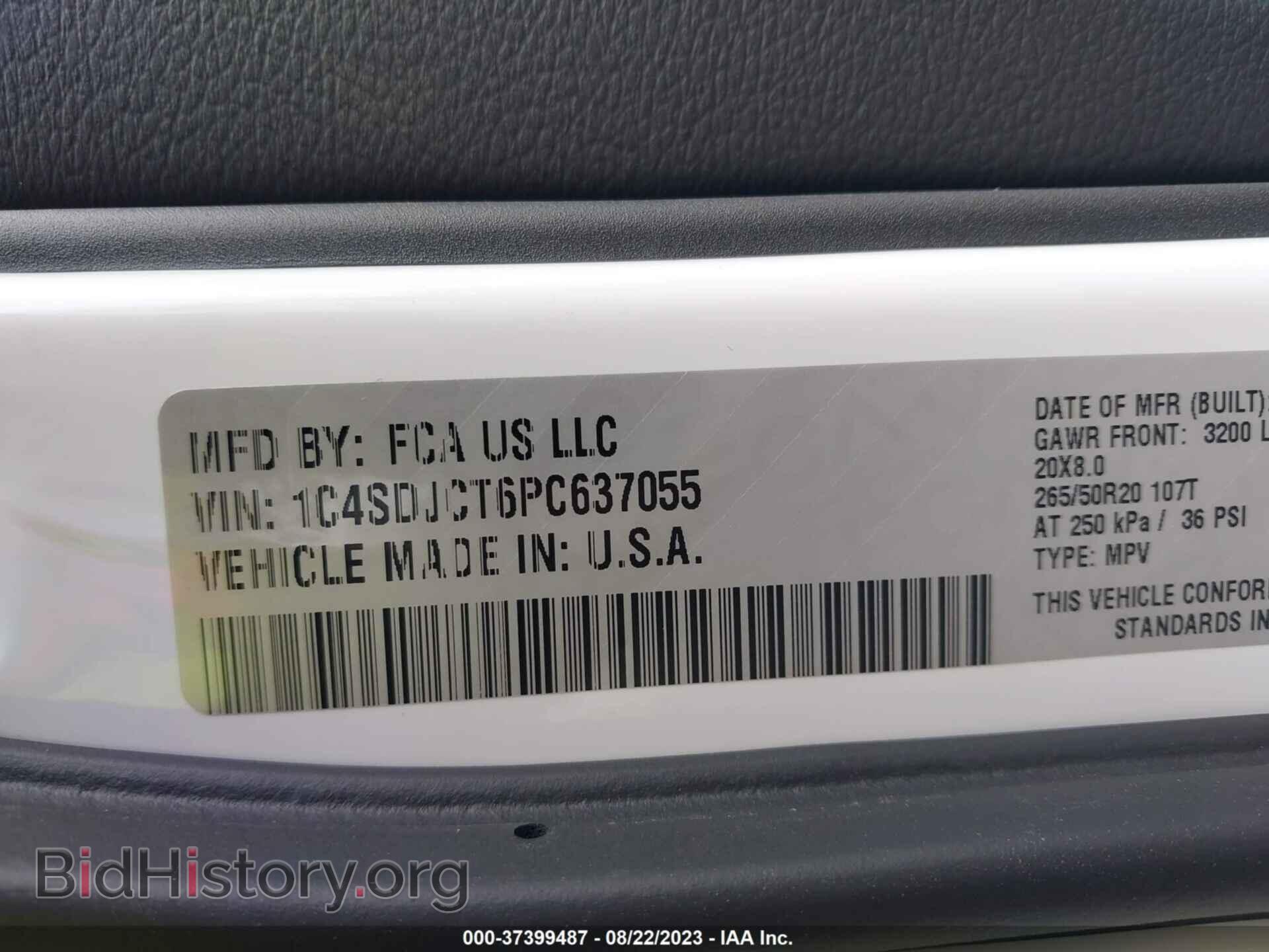 2023 DODGE DURANGO - VIN: 1C4SDJCT6PC637055 - Фото 9