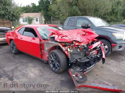 2023 Dodge CHALLENGER SXT, красный — VIN 2C3CDZAG4PH602511, IAAI
