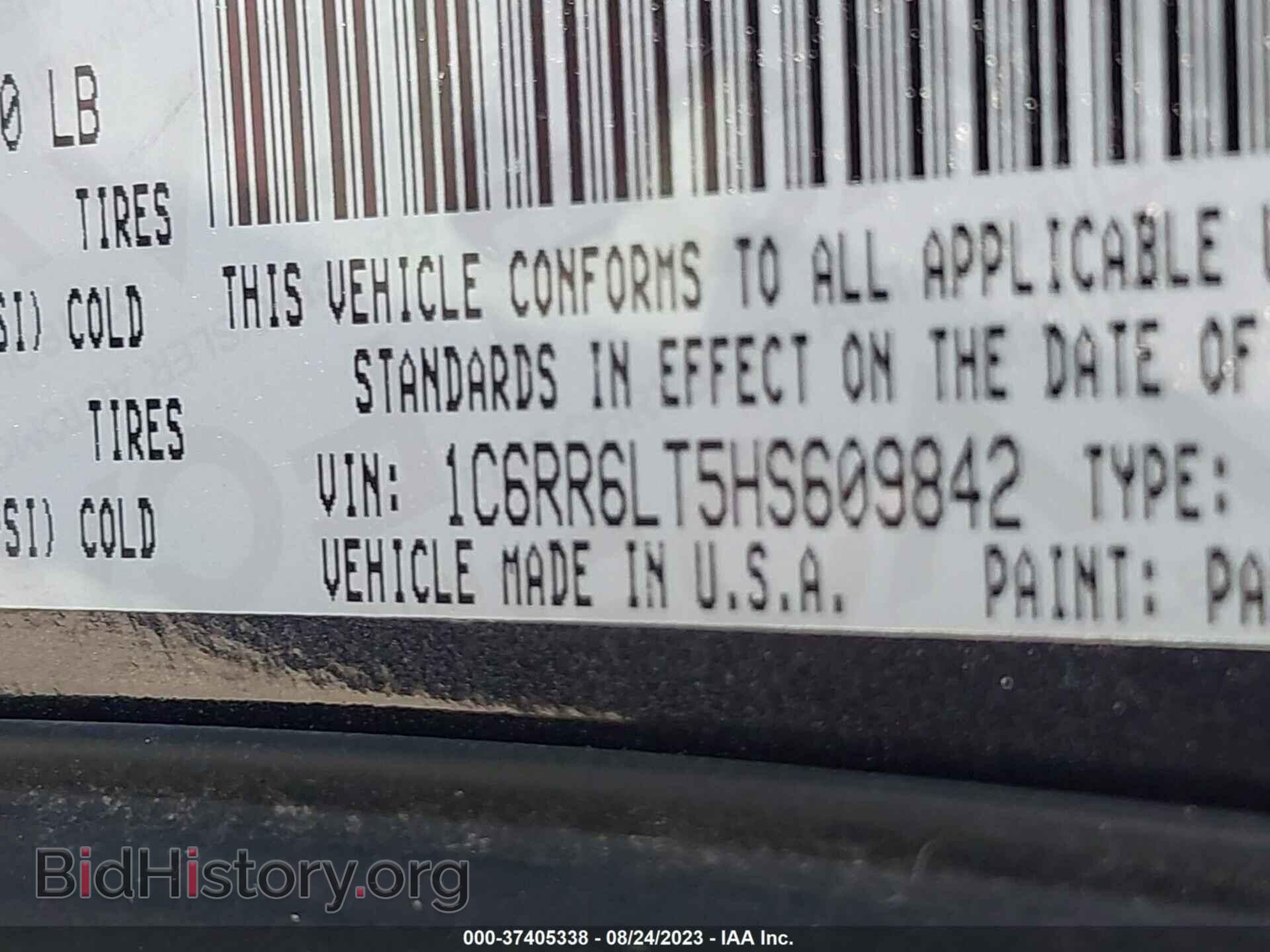 2017 RAM 1500 - VIN: 1C6RR6LT5HS609842 - Фото 9