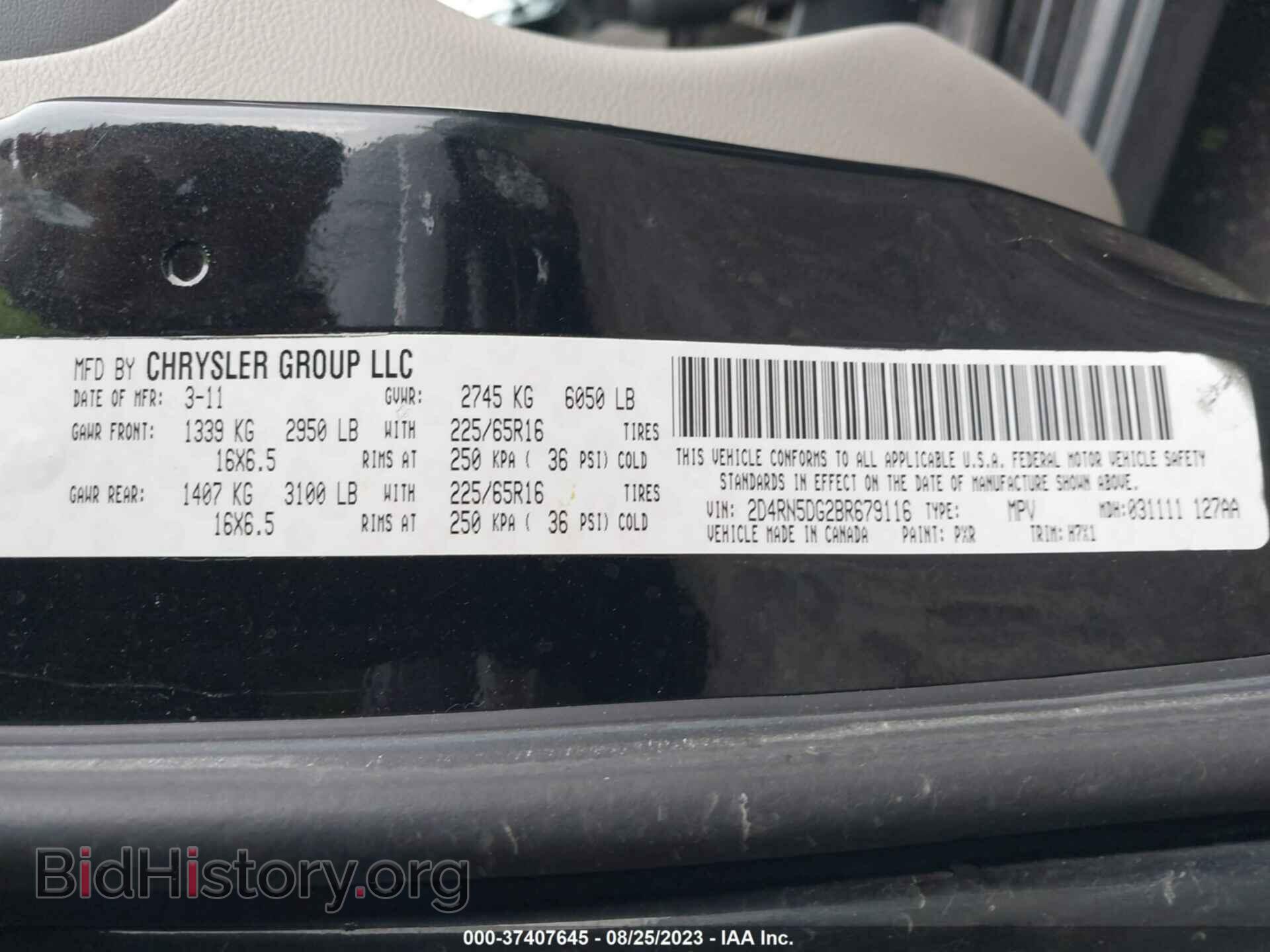 2011 DODGE GRAND CARAVAN - VIN: 2D4RN5DG2BR679116 - Фото 9