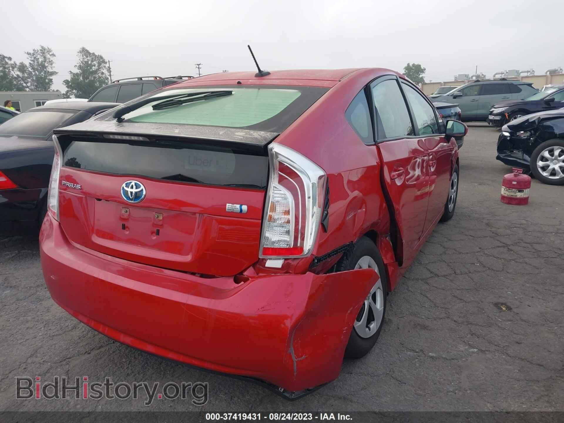 2014 TOYOTA PRIUS - VIN: JTDKN3DU7E1754538 - Фото 4