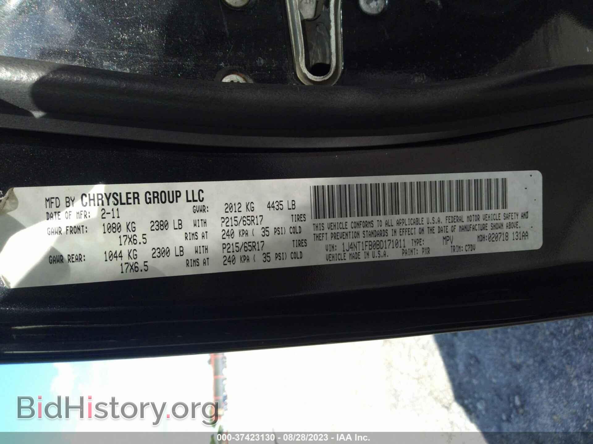 2011 JEEP COMPASS - VIN: 1J4NT1FB0BD171011 - Photo 9