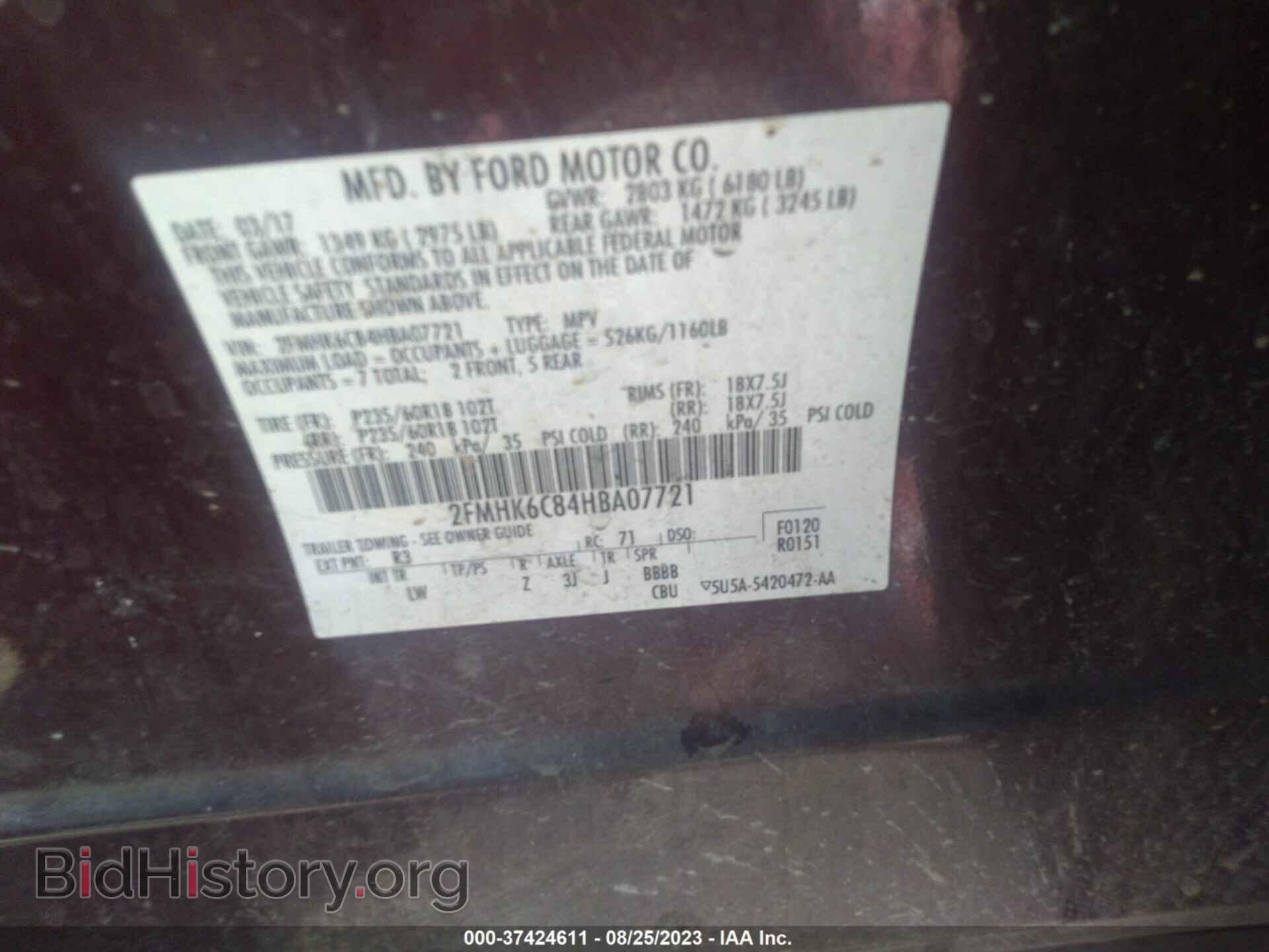 2017 FORD FLEX - VIN: 2FMHK6C84HBA07721 - Photo 9