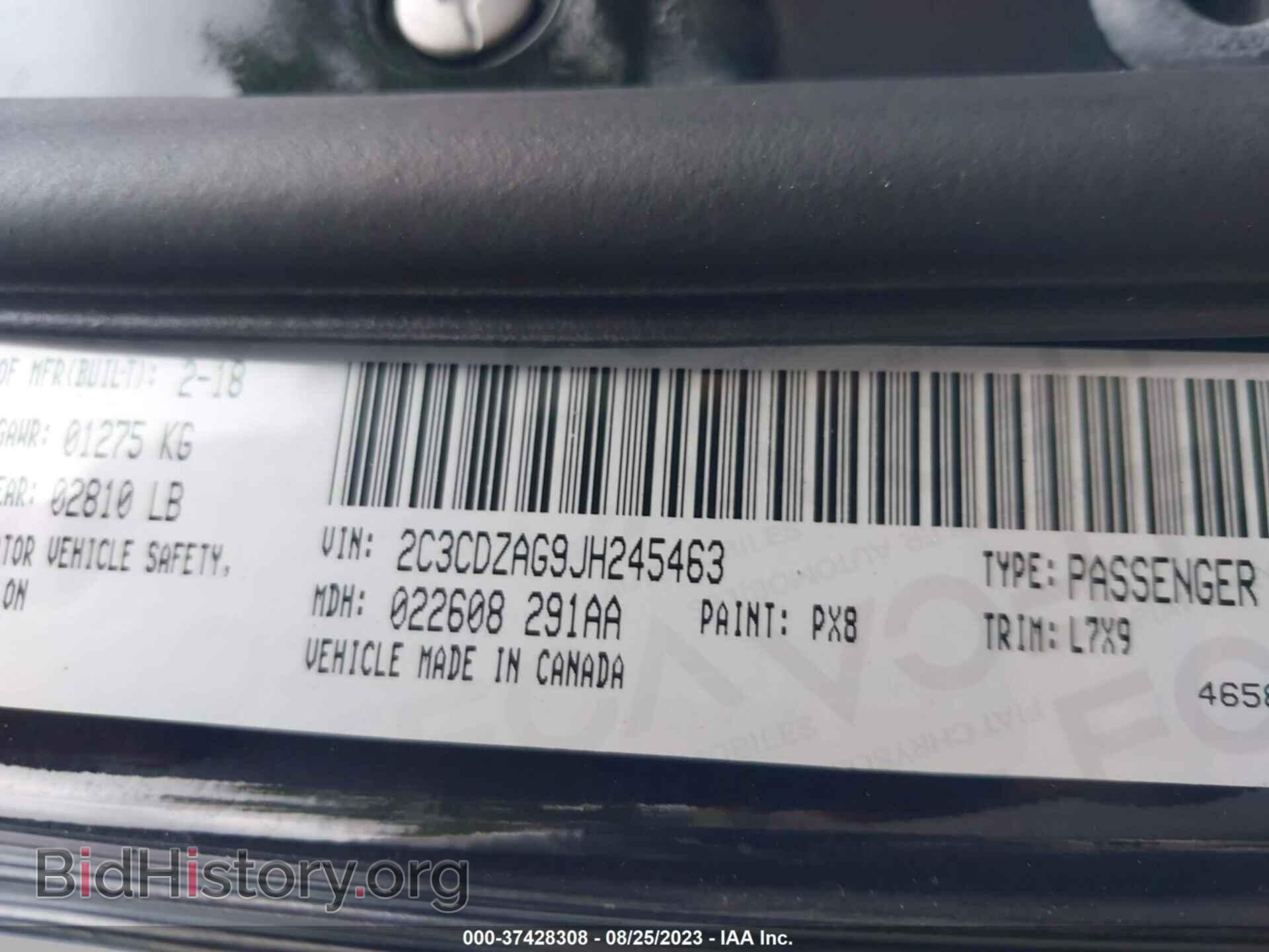 2018 DODGE CHALLENGER - VIN: 2C3CDZAG9JH245463 - Photo 9
