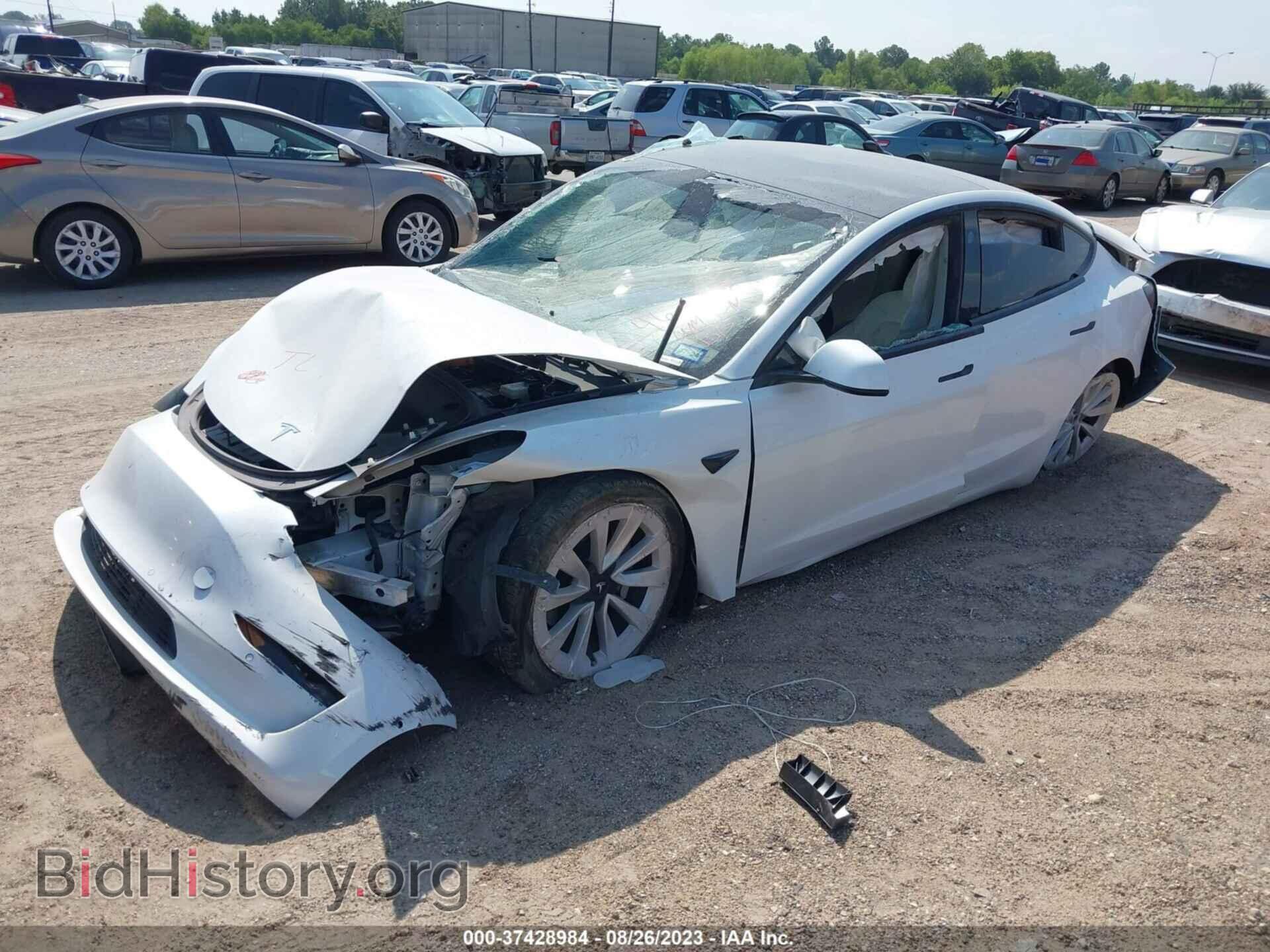 2022 TESLA MODEL 3 - VIN: 5YJ3E1EA4NF133164 - Photo 2