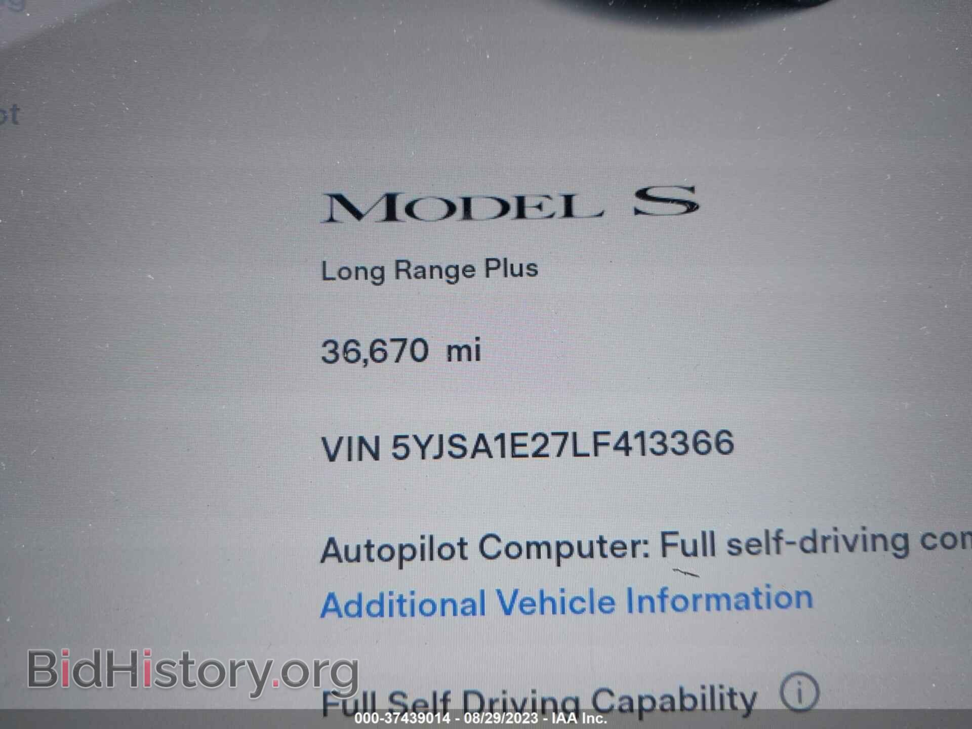2020 TESLA MODEL S - VIN: 5YJSA1E27LF413366 - Фото 13