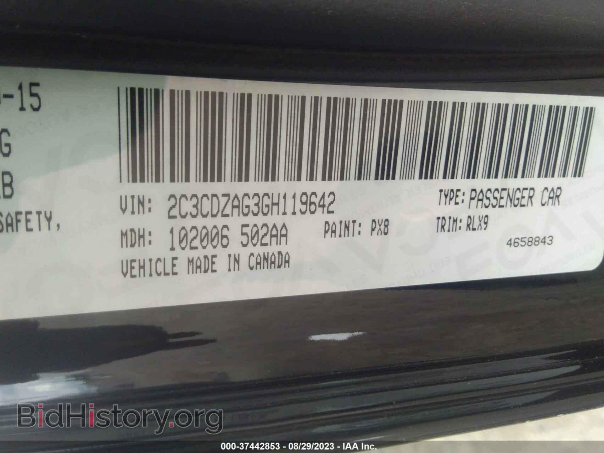2016 DODGE CHALLENGER - VIN: 2C3CDZAG3GH119642 - Photo 9