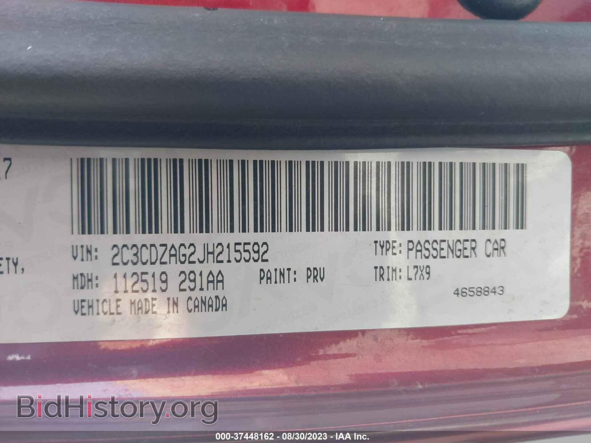 2018 DODGE CHALLENGER - VIN: 2C3CDZAG2JH215592 - Photo 9