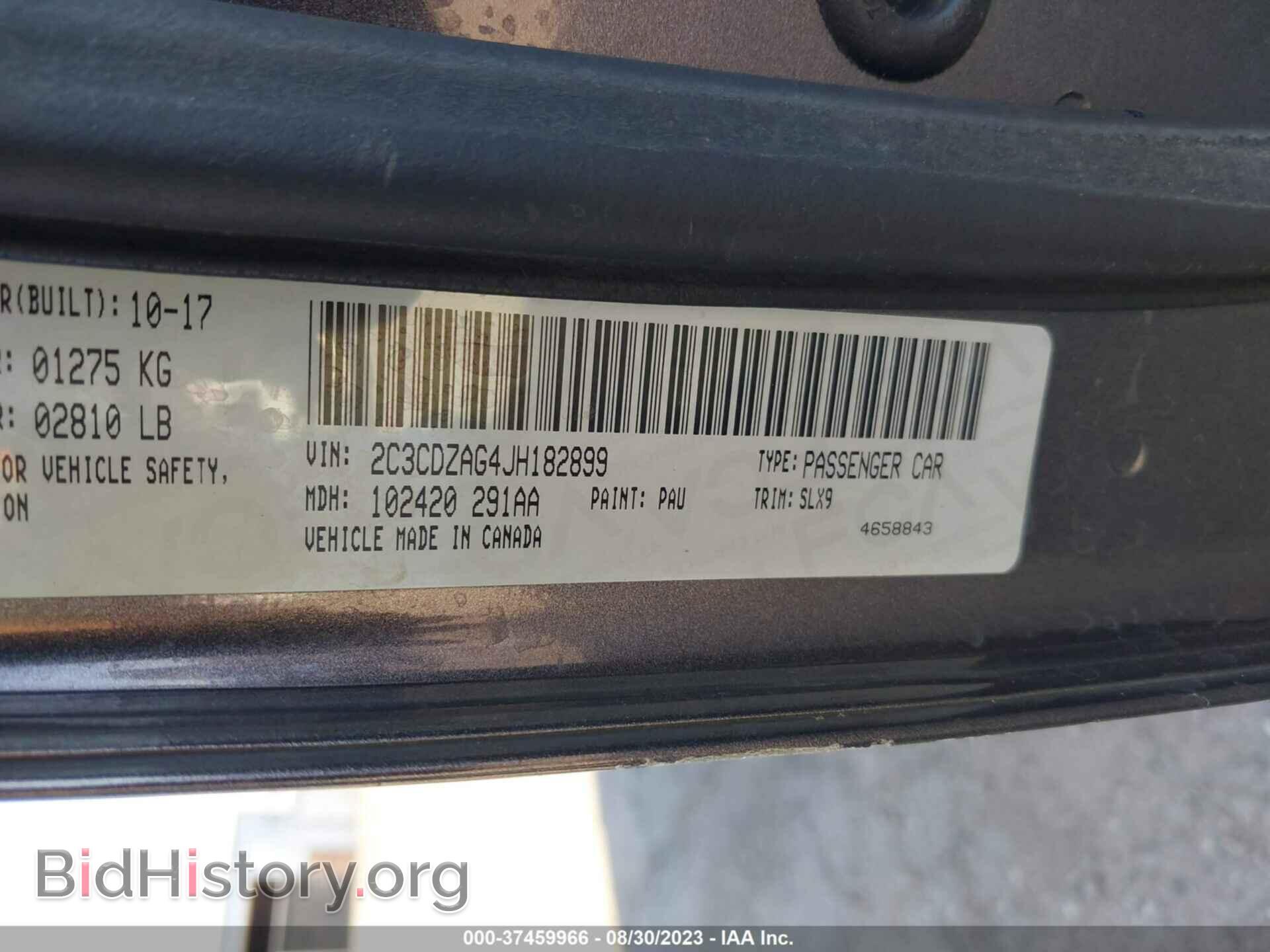 2018 DODGE CHALLENGER - VIN: 2C3CDZAG4JH182899 - Фото 9