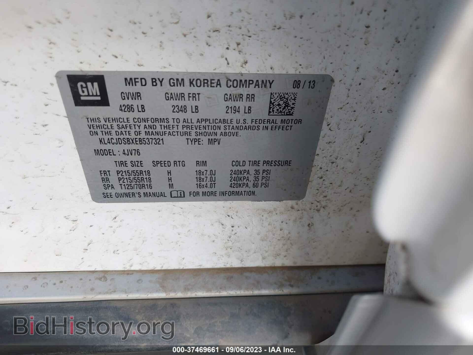2014 BUICK ENCORE - VIN: KL4CJDSBXEB537321 - Photo 9