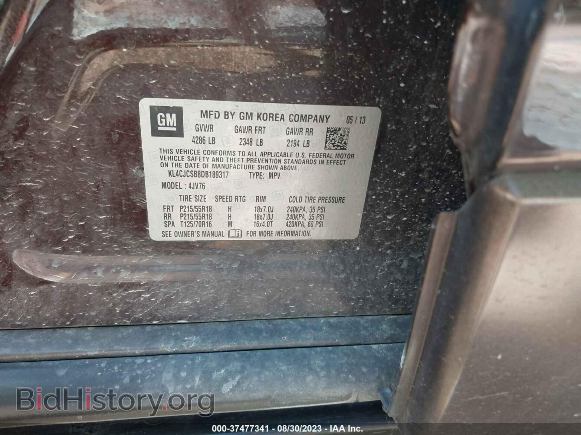 2013 BUICK ENCORE - VIN: KL4CJCSB8DB189317 - Photo 9