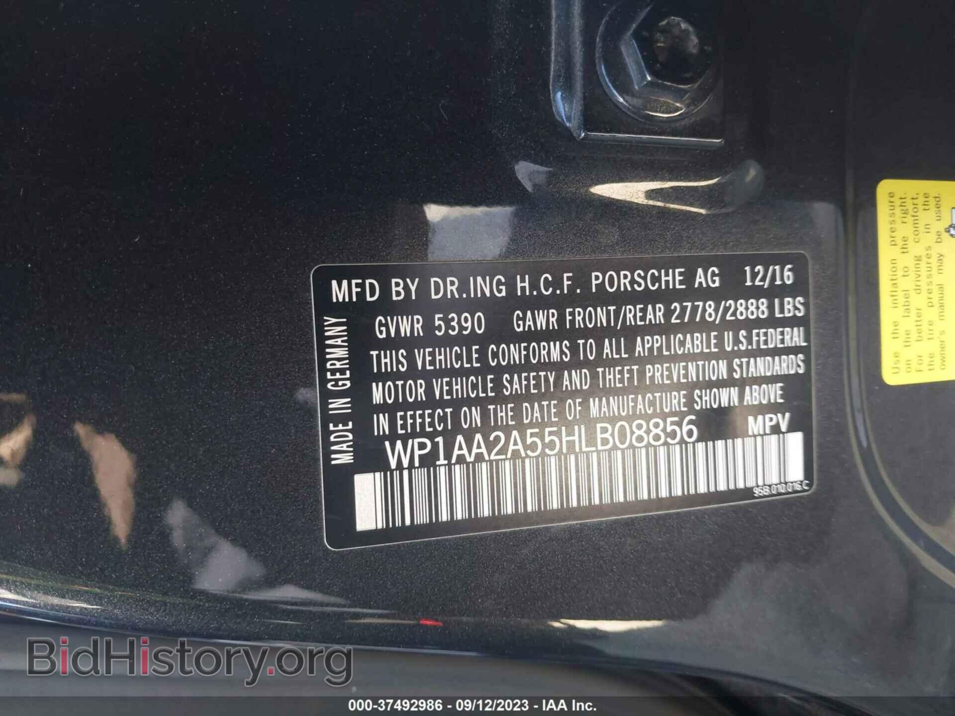 2017 PORSCHE MACAN - VIN: WP1AA2A55HLB08856 - Фото 9