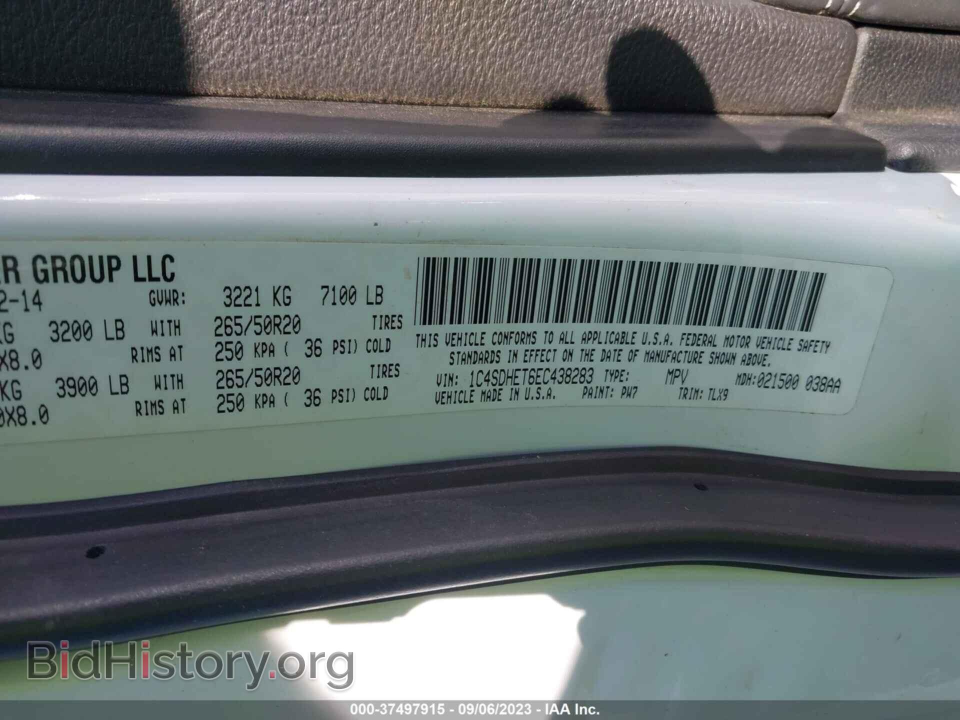 2014 DODGE DURANGO - VIN: 1C4SDHET6EC438283 - Photo 9