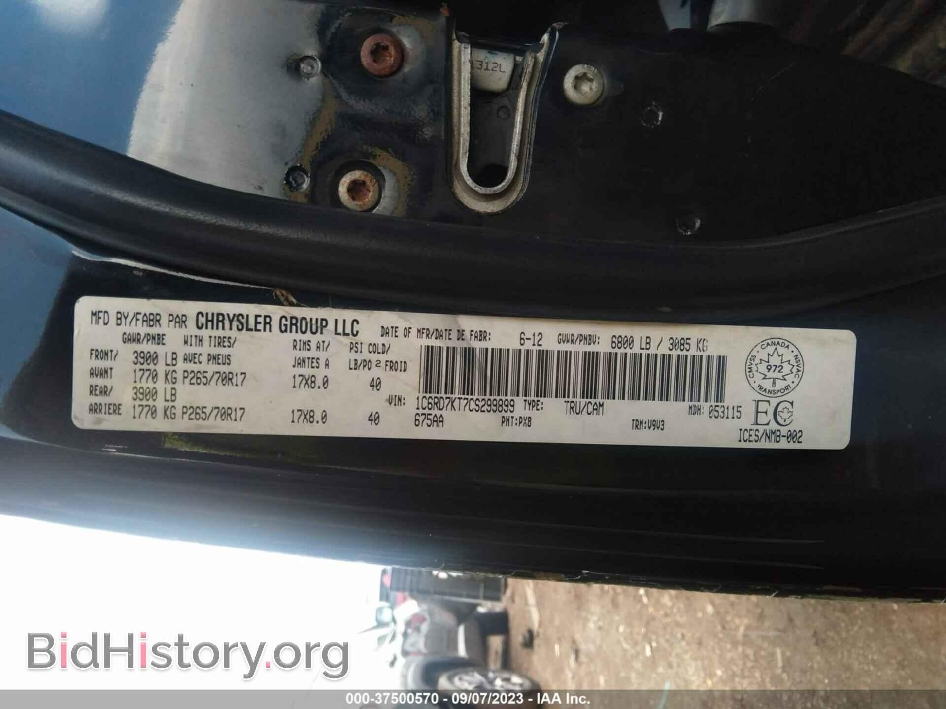 2012 RAM 1500 - VIN: 1C6RD7KT7CS299899 - Photo 9