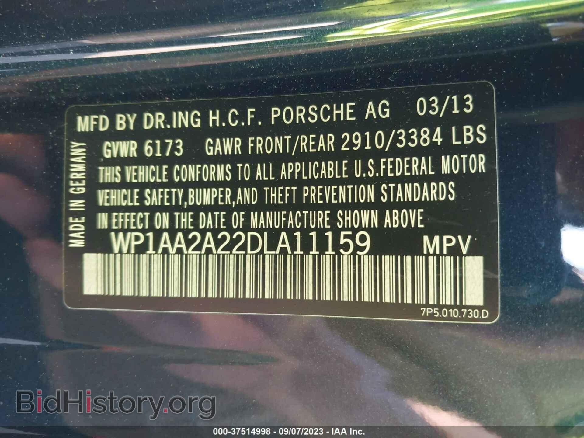 2013 PORSCHE CAYENNE - VIN: WP1AA2A22DLA11159 - Photo 9