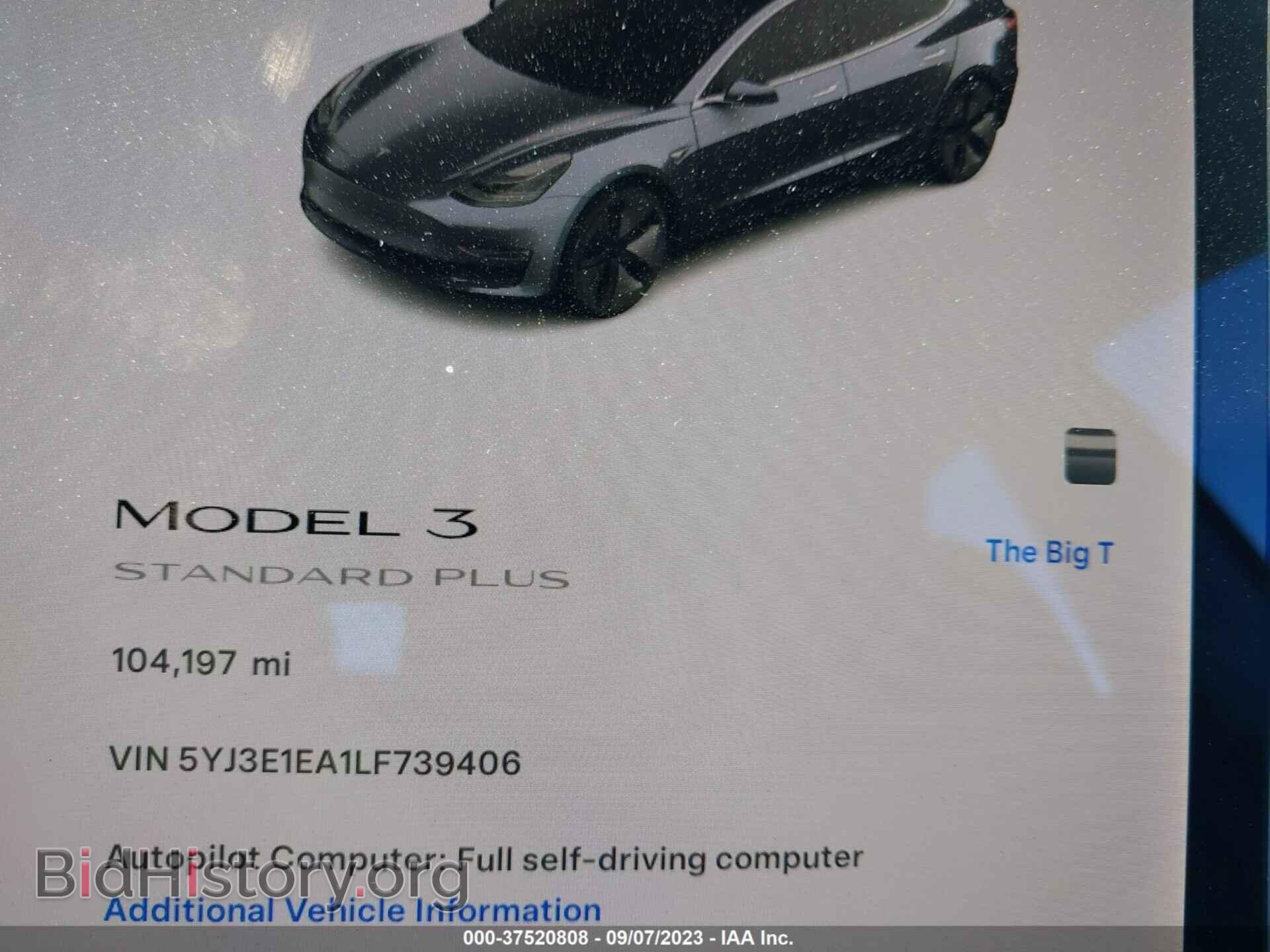 2020 TESLA MODEL 3 - VIN: 5YJ3E1EA1LF739406 - Фото 7