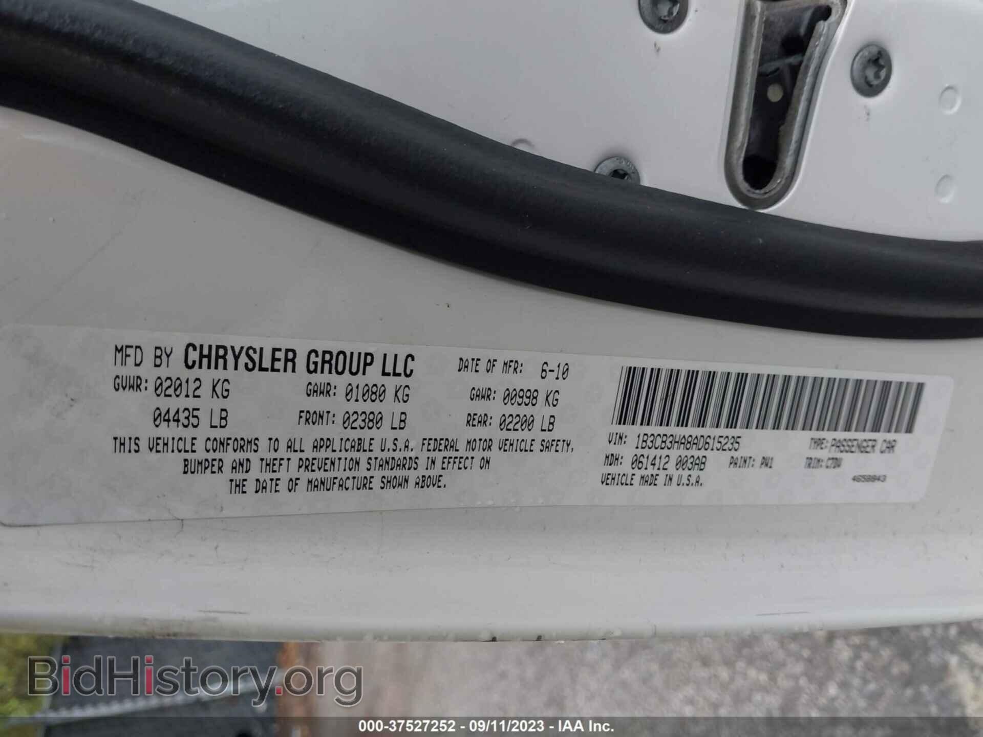 2010 DODGE CALIBER - VIN: 1B3CB3HA8AD615235 - Фото 9